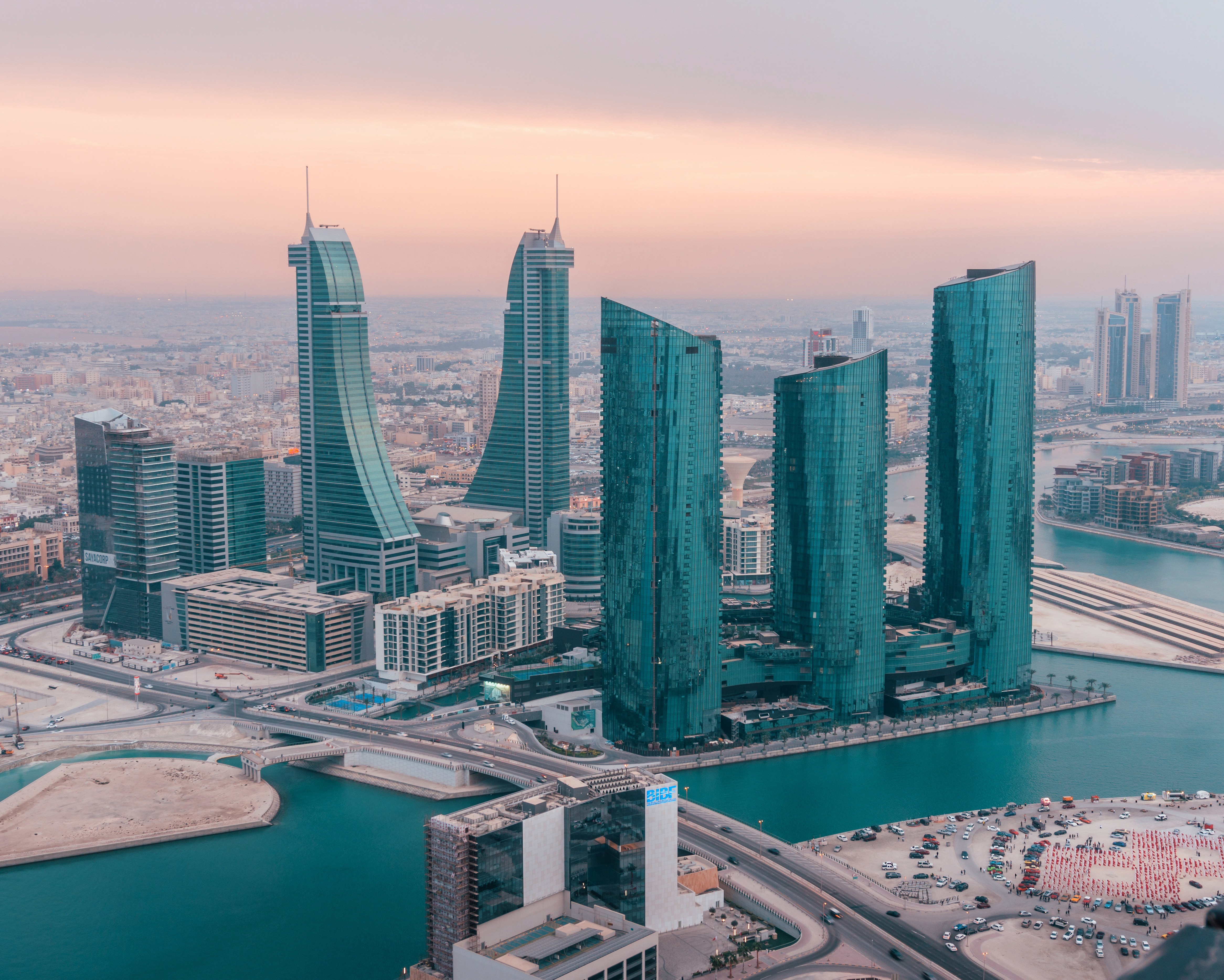 A cityscape of Bahrain in the Middle East